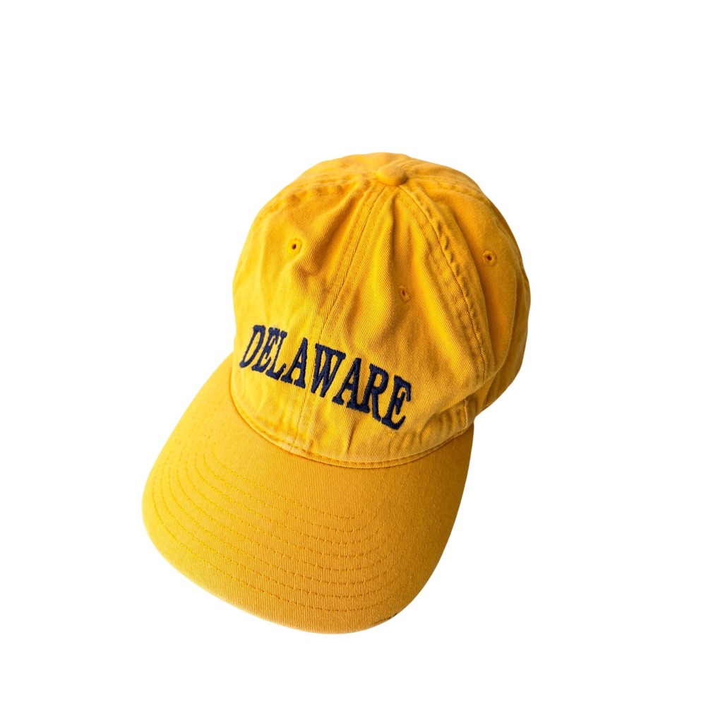 LEGACY ATHLETIC Delaware Blue Hens Baseball Hat Yellow Adjustable Dad Cap Preppy